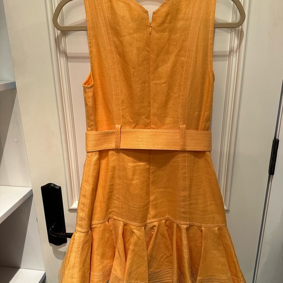 Zimmermann Orange linen belted dress - Picture 3 of 3